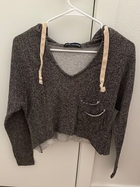 Cropped Hooded Sweater